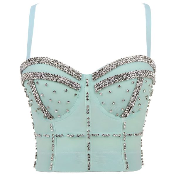 Crop Top Rhinestone Camisole - Multiple Colors