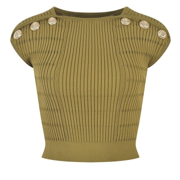 Sleeveless Knitted Shirt - Multiple Colors